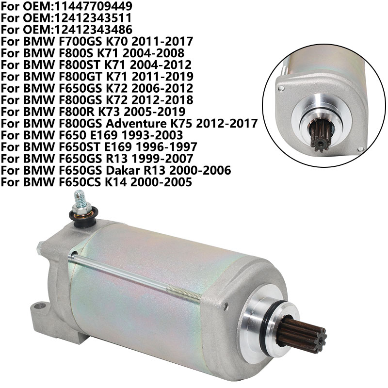 Motorcycle Starter Motor - Moto Motorino di Avviamento Per BMW